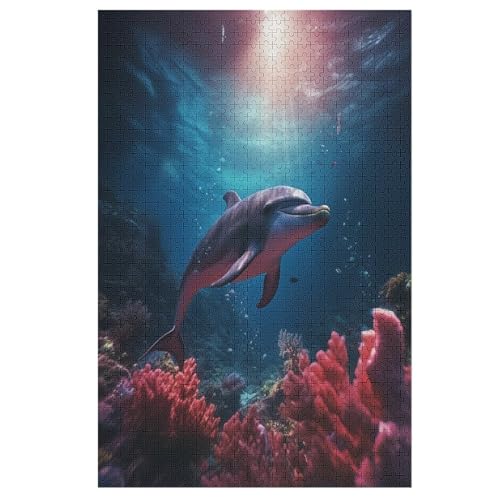 Puzzles Für Erwachsene, 1000 Teile, Delphins, Kreative Holzpuzzles, Praktisches Spiel, Familiendekoration 78×53cm Puzzles Für Erwachsene, 1000 Teile, Delphins, Kreative Holzpuzzles, Praktisches Spiel, Familiendekoration 78×53cm von FGHJHGG