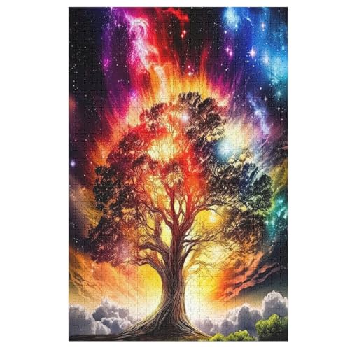 Puzzles Für Erwachsene, 1000 Teile, Kosmischer Lebensbaum, Kreative Holzpuzzles, Praktisches Spiel, Familiendekoration 78×53cm Puzzles Für Erwachsene, 1000 Teile, Kosmischer Lebensbaum, Kreative Holzpuzzles, Praktisches Spiel, Familiendekoration 78×53cm von FGHJHGG