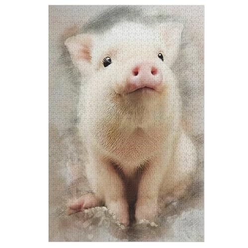 Puzzles Für Erwachsene, 1000 Teile, Schwein, Kreative Holzpuzzles, Praktisches Spiel, Familiendekoration 78×53cm Puzzles Für Erwachsene, 1000 Teile, Schwein, Kreative Holzpuzzles, Praktisches Spiel, Familiendekoration 78×53cm von FGHJHGG