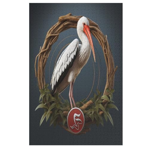 Puzzles Für Erwachsene, Storch Puzzle, 1000 Teile, Kreatives, Geistiges Spielzeug, Kinder, Montagespiele 78×53cm Puzzles Für Erwachsene, Storch Puzzle, 1000 Teile, Kreatives, Geistiges Spielzeug, Kinder, Montagespiele 78×53cm von FGHJHGG