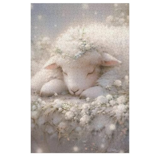 Puzzles Für Erwachsene, Süßes Schaf Puzzle, 1000 Teile, Kreatives, Geistiges Spielzeug, Kinder, Montagespiele 78×53cm Puzzles Für Erwachsene, Süßes Schaf Puzzle, 1000 Teile, Kreatives, Geistiges Spielzeug, Kinder, Montagespiele 78×53cm von FGHJHGG