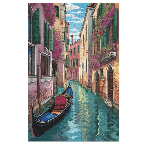 Puzzles Für Erwachsene, Venedig Wasserstadt Puzzle, 1000 Teile, Kreatives, Geistiges Spielzeug, Kinder, Montagespiele 78×53cm Puzzles Für Erwachsene, Venedig Wasserstadt Puzzle, 1000 Teile, Kreatives, Geistiges Spielzeug, Kinder, Montagespiele 78×53cm von FGHJHGG