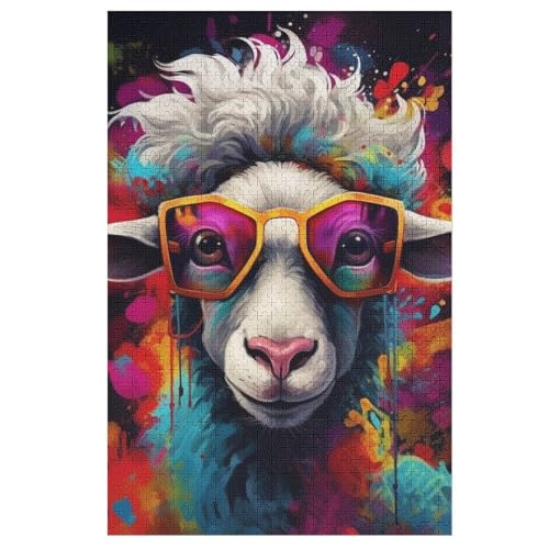 Puzzles Für Erwachsene Alpaka,1000-teilige Puzzle Für Kinder Ab 12 Jahren, Holzpuzzles Für Die Heimdekoration, 78×53cm von FGHJHGG