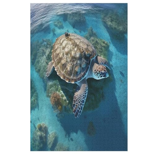 Puzzles Für Erwachsene Meeresschildkrötes,1000-teilige Puzzle Für Kinder Ab 12 Jahren, Holzpuzzles Für Die Heimdekoration, 78×53cm Puzzles Für Erwachsene Meeresschildkrötes,1000-teilige Puzzle Für Kinder Ab 12 Jahren, Holzpuzzles Für Die Heimdekoration, 78×53cm von FGHJHGG
