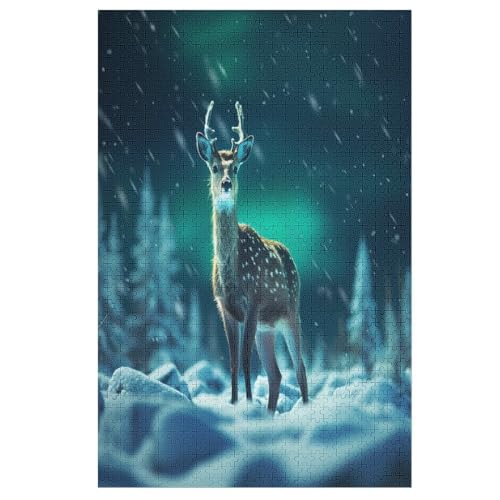 Puzzles Hirsch, 1000 Teile, Puzzle Aus Holz Für Erwachsene Und Kinder Ab 12 Jahren, Lernspielzeug 78×53cm Puzzles Hirsch, 1000 Teile, Puzzle Aus Holz Für Erwachsene Und Kinder Ab 12 Jahren, Lernspielzeug 78×53cm von FGHJHGG