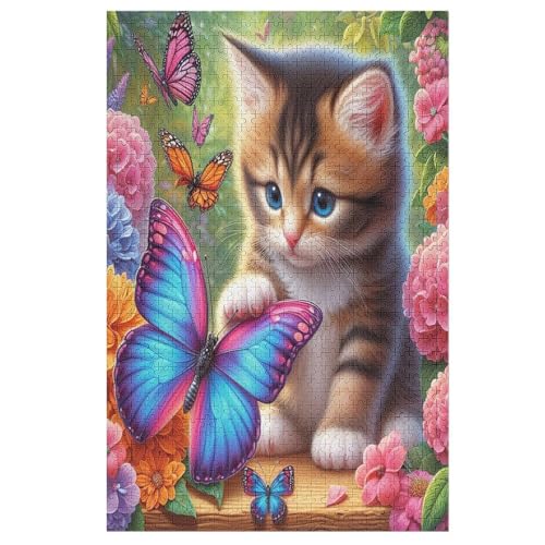 Puzzles Katze, 1000 Teile, Puzzle Aus Holz Für Erwachsene Und Kinder Ab 12 Jahren, Lernspielzeug 78×53cm Puzzles Katze, 1000 Teile, Puzzle Aus Holz Für Erwachsene Und Kinder Ab 12 Jahren, Lernspielzeug 78×53cm von FGHJHGG