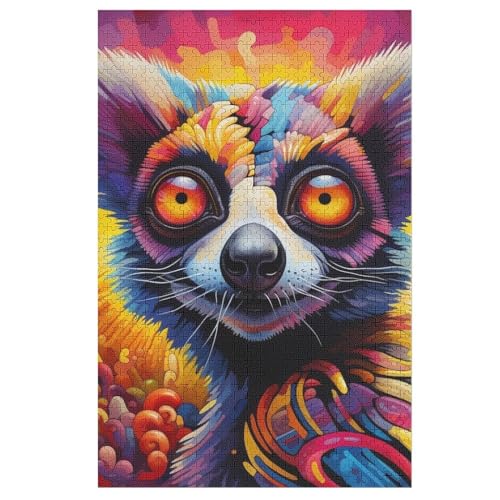 Puzzles Lemur, 1000 Teile, Puzzle Aus Holz Für Erwachsene Und Kinder Ab 12 Jahren, Lernspielzeug 78×53cm Puzzles Lemur, 1000 Teile, Puzzle Aus Holz Für Erwachsene Und Kinder Ab 12 Jahren, Lernspielzeug 78×53cm von FGHJHGG