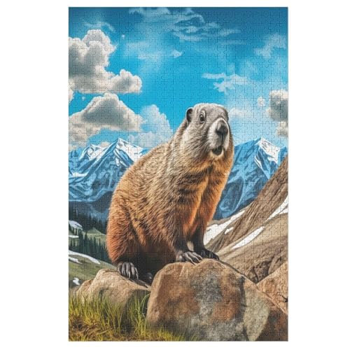 Puzzles Murmeltier, 1000-teiliges Holzpuzzle Für Erwachsene Und Kinder Ab 12 Jahren. Tolles Geschenk Für Erwachsene 78×53cm Puzzles Murmeltier, 1000-teiliges Holzpuzzle Für Erwachsene Und Kinder Ab 12 Jahren. Tolles Geschenk Für Erwachsene 78×53cm von FGHJHGG