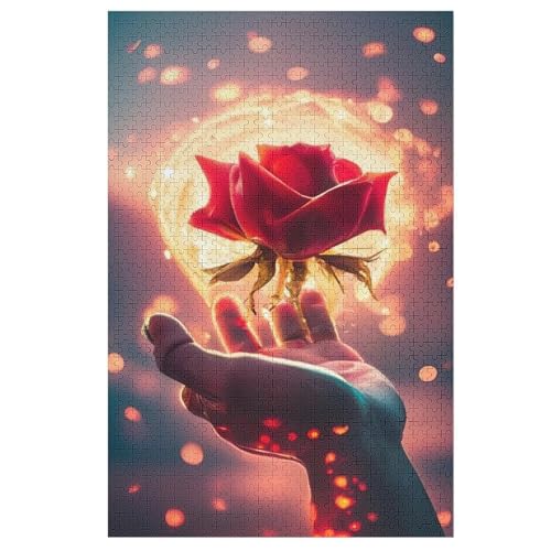 Rose Puzzle 1000 Teile, Holzpuzzle Herausforderndes Geschicklichkeitsspiel Für Die Ganze Familie, Kinder Erwachsenenpuzzle Ab 12 Jahren 78×53cm Rose Puzzle 1000 Teile, Holzpuzzle Herausforderndes Geschicklichkeitsspiel Für Die Ganze Familie, Kinder Erwachsenenpuzzle Ab 12 Jahren 78×53cm von FGHJHGG