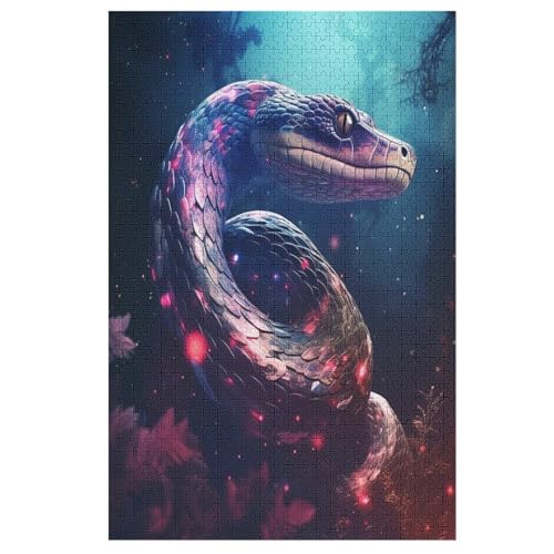 Schlange Puzzle 1000 Teile, Holzpuzzle Herausforderndes Geschicklichkeitsspiel Für Die Ganze Familie, Kinder Erwachsenenpuzzle Ab 12 Jahren 78×53cm von FGHJHGG