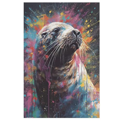 Siegel-Puzzlespiel Aus Holz, 1000 Puzzleteile, Puzzle Für Teenager Und Erwachsene, Kreatives Spielzeug, Puzzles, 78×53cm Siegel-Puzzlespiel Aus Holz, 1000 Puzzleteile, Puzzle Für Teenager Und Erwachsene, Kreatives Spielzeug, Puzzles, 78×53cm von FGHJHGG