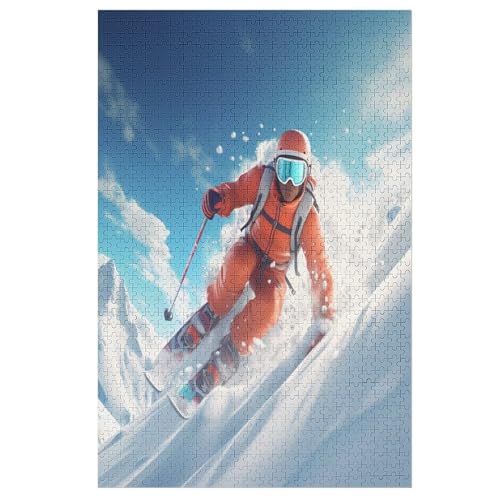 Skifahren im Schnee Puzzles 1000 Teile Erwachsener Kniffel Spaß Für Die Ganze Familie, Holzpuzzle Kinder Erwachsene, Impossible Puzzle Schwer 78×53cm Skifahren im Schnee Puzzles 1000 Teile Erwachsener Kniffel Spaß Für Die Ganze Familie, Holzpuzzle Kinder Erwachsene, Impossible Puzzle Schwer 78×53cm von FGHJHGG