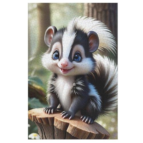 Stinktier Holzpuzzle 1000 Teile Klassische Puzzles Erwachsene Kinder Puzzle DIY Kit Holzspielzeug Einzigartiges Geschenk 78×53cm Stinktier Holzpuzzle 1000 Teile Klassische Puzzles Erwachsene Kinder Puzzle DIY Kit Holzspielzeug Einzigartiges Geschenk 78×53cm von FGHJHGG