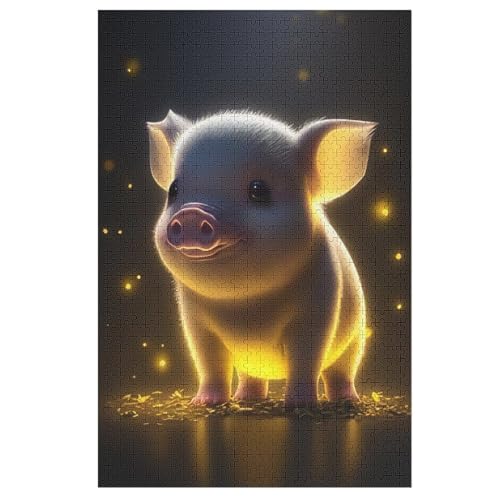 Süßes Schwein Puzzle 1000 Teile, Holzpuzzle Herausforderndes Geschicklichkeitsspiel Für Die Ganze Familie, Kinder Erwachsenenpuzzle Ab 12 Jahren 78×53cm Süßes Schwein Puzzle 1000 Teile, Holzpuzzle Herausforderndes Geschicklichkeitsspiel Für Die Ganze Familie, Kinder Erwachsenenpuzzle Ab 12 Jahren 78×53cm von FGHJHGG