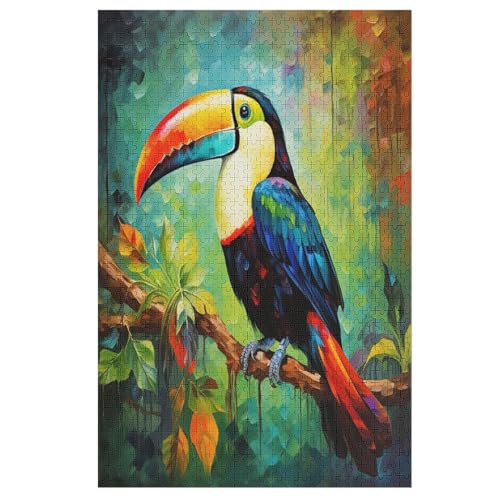 Tukane Holzpuzzle 1000 Teile Klassische Puzzles Erwachsene Kinder Puzzle DIY Kit Holzspielzeug Einzigartiges Geschenk 78×53cm Tukane Holzpuzzle 1000 Teile Klassische Puzzles Erwachsene Kinder Puzzle DIY Kit Holzspielzeug Einzigartiges Geschenk 78×53cm von FGHJHGG