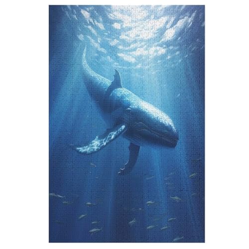 Wal Holzpuzzle 1000 Teile Klassische Puzzles Erwachsene Kinder Puzzle DIY Kit Holzspielzeug Einzigartiges Geschenk 78×53cm Wal Holzpuzzle 1000 Teile Klassische Puzzles Erwachsene Kinder Puzzle DIY Kit Holzspielzeug Einzigartiges Geschenk 78×53cm von FGHJHGG