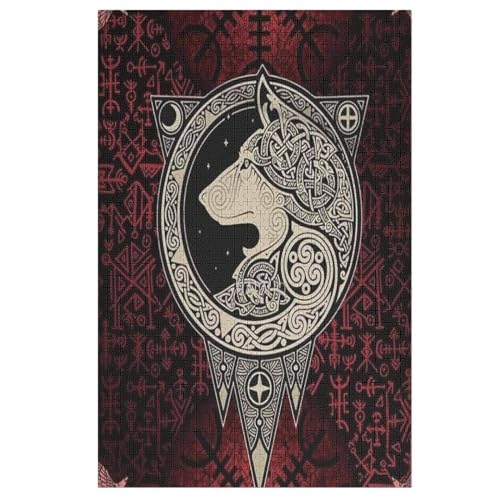 Wikinger Myth-Puzzlespiel Aus Holz, 1000 Puzzleteile, Puzzle Für Teenager Und Erwachsene, Kreatives Spielzeug, Puzzles, 78×53cm von FGHJHGG