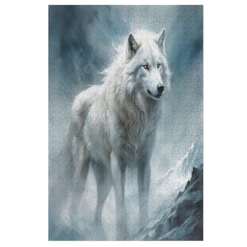 Wolf Holzpuzzle - Puzzle Für Erwachsene, 1000-teilige Puzzles Für Teenager Und Kinder, Herausfordernde Spiele 78×53cm von FGHJHGG