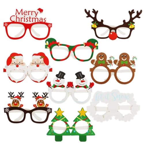 FGTOPBY Weihnachtsfeier Brillengestell,Weihnachtsbrillen Partybrillen mit 9 Designs,Weihnachten Brillen Rahmen für Weihnachtsfeiern für Weihnachtsfeiern Partygeschenke Foto-Requisiten FGTOPBY Weihnachtsfeier Brillengestell,Weihnachtsbrillen Partybrillen mit 9 Designs,Weihnachten Brillen Rahmen für Weihnachtsfeiern für Weihnachtsfeiern Partygeschenke Foto-Requisiten von FGTOPBY