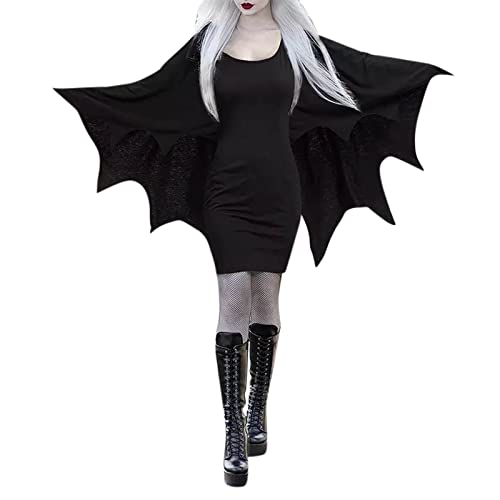 FGUUTYM Cooles Gothic-Kleid für Frauen, Übergröße, Schmetterlingsärmel, Netz, Spitze, für Halloween, Karneval, Party, langes Kleid mit Taschen für Frauen, A., 48 FGUUTYM Cooles Gothic-Kleid für Frauen, Übergröße, Schmetterlingsärmel, Netz, Spitze, für Halloween, Karneval, Party, langes Kleid mit Taschen für Frauen, A., 48 von FGUUTYM