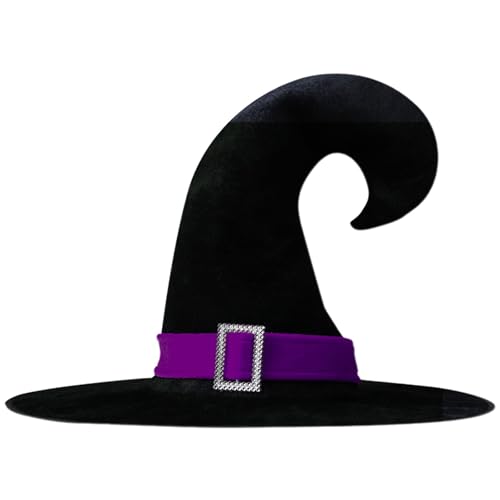 FGUUTYM Halloween Hexenhut Hut für Erwachsene Neuheit Cosplay Zubehör für Halloween Kostüm Junggesellenabschiedsdekorationen Frech (D, A) von FGUUTYM