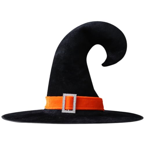 FGUUTYM Halloween Hexenhut Hut für Erwachsene Neuheit Cosplay Zubehör für Halloween Kostüm Junggesellenabschiedsdekorationen Frech (E, A) von FGUUTYM