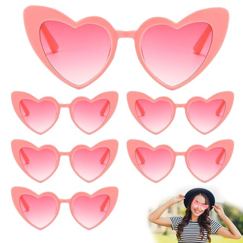 6 Pcs Sonnenbrille Herzform,Herz Sonnenbrille für Damen,Vintage Herzform Brille 90er Jahre Hippie Brille, für Geburtstagsparty,Hochzeit, Karneval, für Kinder und Erwachsene 6 Pcs Sonnenbrille Herzform,Herz Sonnenbrille für Damen,Vintage Herzform Brille 90er Jahre Hippie Brille, für Geburtstagsparty,Hochzeit, Karneval, für Kinder und Erwachsene von FGen
