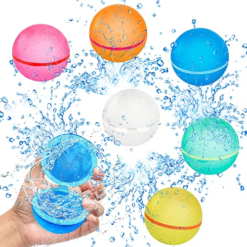 6 Stück Wiederverwendbare Wasserballons, Wasserbomben Selbstschließend, Einfaches und schnelles Befüllen, Geeignet für Kinder, Erwachsene Sommer Draussen, Pool, Strand Party 6 Stück Wiederverwendbare Wasserballons, Wasserbomben Selbstschließend, Einfaches und schnelles Befüllen, Geeignet für Kinder, Erwachsene Sommer Draussen, Pool, Strand Party von FGen