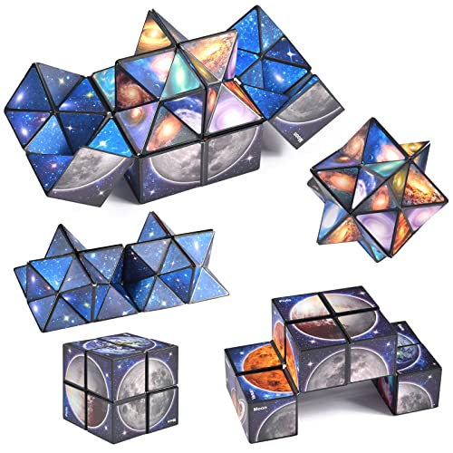 FGen 2 in 1 Sternenklarer Himmel Zauberwürfel Infinity, Zauberwürfel Sternenklarer Himmel, Stressabbau Spielzeug, für Kinder und Erwachsene von FGen