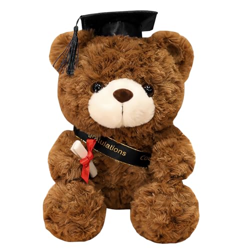 Teddybär Plüschtier Abschluss Plüschbär Spielzeug,Teddy Plüschbär mit Brille,Geschenk Diplom- Kuscheltier für den Abschluss, Abitur oder Studium 23 cm - Abschluss Gratulation Schule Geschenk Teddybär Plüschtier Abschluss Plüschbär Spielzeug,Teddy Plüschbär mit Brille,Geschenk Diplom- Kuscheltier für den Abschluss, Abitur oder Studium 23 cm - Abschluss Gratulation Schule Geschenk von FGen