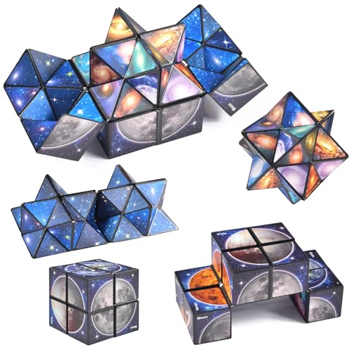 Würfel Star Cube Magic Cube Set,2 in 1 Infinite Zauberwürfel Cube,3D Transforming Cubes,Kinder und Erwachsene Morphing Cube Puzzle Spiele von FGen