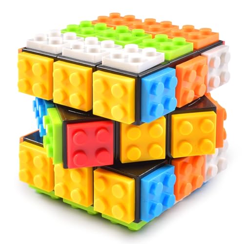 3x3 Speed Magic Cube, 3D Puzzle Magic Cube, 2 in 1 Build-on Brick Magic Cube, Brain Bricks und Teaser Puzzle Klassisches Spielzeug Kompatibel mit Lego für Kinder Erwachsene Jungen Mädchen Geschenk von FGen