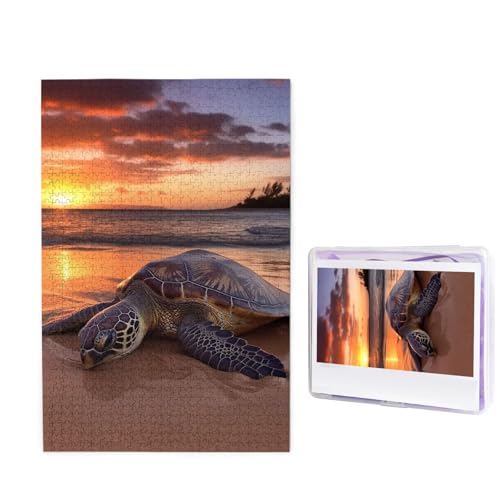 1000 Teile Puzzles für Erwachsene, herausforderndes Puzzle, personalisierte Holzpuzzles, Bildpuzzles Meeresschildkröte, Sonnenuntergang, Puzzles aus Fotos, Puzzle, Geschenke für Familie, Geburtstag 1000 Teile Puzzles für Erwachsene, herausforderndes Puzzle, personalisierte Holzpuzzles, Bildpuzzles Meeresschildkröte, Sonnenuntergang, Puzzles aus Fotos, Puzzle, Geschenke für Familie, Geburtstag von FHEBNDS