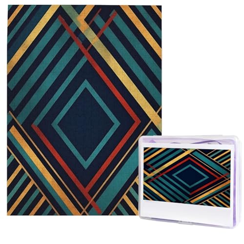 Abstrakte geometrische gestreifte Puzzles 500 Teile, Puzzle aus Fotos, herausforderndes Puzzle für Erwachsene, personalisierte Holzpuzzle-Geschenke für Familie, Hochzeit, Geburtstag, 51,8 x 38,1 cm Abstrakte geometrische gestreifte Puzzles 500 Teile, Puzzle aus Fotos, herausforderndes Puzzle für Erwachsene, personalisierte Holzpuzzle-Geschenke für Familie, Hochzeit, Geburtstag, 51,8 x 38,1 cm von FHEDVBN