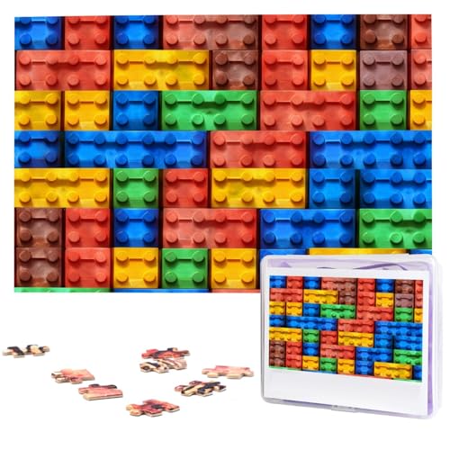 Bunte Ziegel-Puzzles, 1000 Teile, Puzzle aus Fotos, herausforderndes Puzzle für Erwachsene, personalisierte Holzpuzzle, Geschenke für Familie, Hochzeit, Geburtstag, 74,9 x 50 cm Bunte Ziegel-Puzzles, 1000 Teile, Puzzle aus Fotos, herausforderndes Puzzle für Erwachsene, personalisierte Holzpuzzle, Geschenke für Familie, Hochzeit, Geburtstag, 74,9 x 50 cm von FHEDVBN