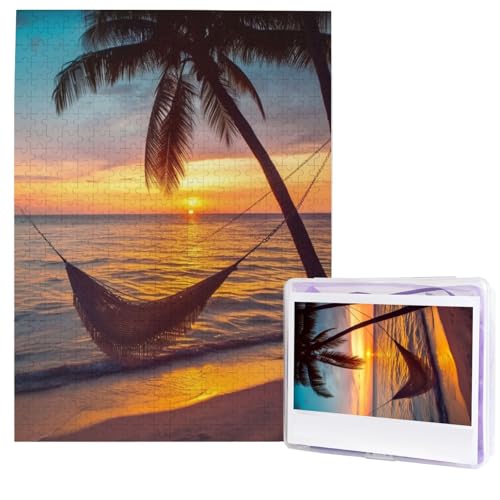 Coconut Beach Sonnenuntergang Hängematte Puzzles 500 Teile, Puzzle aus Fotos, herausforderndes Puzzle für Erwachsene, personalisierte Holzpuzzle Geschenke für Familie, Hochzeit Geburtstag, 51,8 x 38,1 Coconut Beach Sonnenuntergang Hängematte Puzzles 500 Teile, Puzzle aus Fotos, herausforderndes Puzzle für Erwachsene, personalisierte Holzpuzzle Geschenke für Familie, Hochzeit Geburtstag, 51,8 x 38,1 von FHEDVBN
