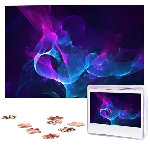Coole blaue und violette Puzzles 1000 Teile, Puzzle aus Fotos, herausforderndes Puzzle für Erwachsene, personalisierte Holzpuzzle-Geschenke für Familie, Hochzeit, Geburtstag, 74,9 x 50 cm Coole blaue und violette Puzzles 1000 Teile, Puzzle aus Fotos, herausforderndes Puzzle für Erwachsene, personalisierte Holzpuzzle-Geschenke für Familie, Hochzeit, Geburtstag, 74,9 x 50 cm von FHEDVBN