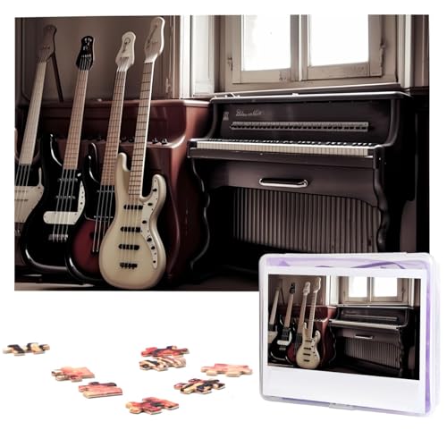 Gitarre Bass Musik Musikinstrumente Puzzles 1000 Teile, Puzzle aus Fotos, herausforderndes Puzzle für Erwachsene, personalisierte Holzpuzzle Geschenke für Familie, Hochzeit Geburtstag 74,9 x 50 cm Gitarre Bass Musik Musikinstrumente Puzzles 1000 Teile, Puzzle aus Fotos, herausforderndes Puzzle für Erwachsene, personalisierte Holzpuzzle Geschenke für Familie, Hochzeit Geburtstag 74,9 x 50 cm von FHEDVBN
