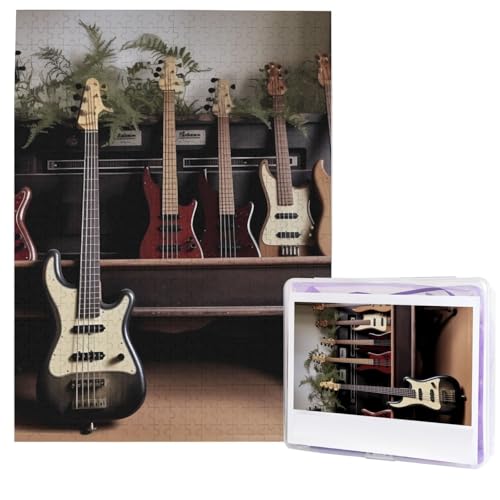 Gitarre Bass Musik Musikinstrumente Puzzles 500 Teile, Puzzle aus Fotos, herausforderndes Puzzle für Erwachsene, personalisierte Holzpuzzle Geschenke für Familie, Hochzeit Geburtstag 51,8 x 38,1 cm Gitarre Bass Musik Musikinstrumente Puzzles 500 Teile, Puzzle aus Fotos, herausforderndes Puzzle für Erwachsene, personalisierte Holzpuzzle Geschenke für Familie, Hochzeit Geburtstag 51,8 x 38,1 cm von FHEDVBN