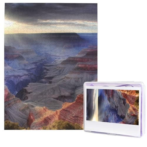 Grand Canyon Puzzles 500 Teile, Puzzle aus Fotos, herausforderndes Puzzle für Erwachsene, personalisierte Holzpuzzle-Geschenke für Familie, Hochzeit, Geburtstag, 51,8 x 38,1 cm von FHEDVBN