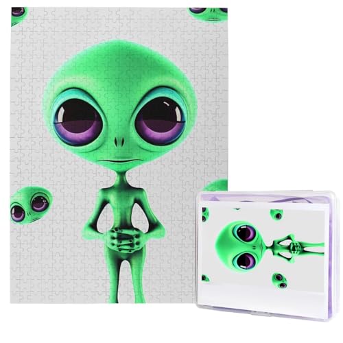 Grüne Alien Puzzles 500 Teile, Puzzle aus Fotos, herausforderndes Puzzle für Erwachsene, personalisierte Holzpuzzle-Geschenke für Familie, Hochzeit, Geburtstag, 51,8 x 38,1 cm Grüne Alien Puzzles 500 Teile, Puzzle aus Fotos, herausforderndes Puzzle für Erwachsene, personalisierte Holzpuzzle-Geschenke für Familie, Hochzeit, Geburtstag, 51,8 x 38,1 cm von FHEDVBN