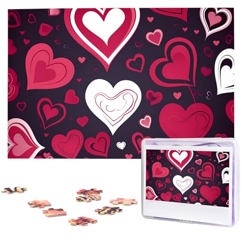 Happy Valentine's Day Puzzles 1000 Teile, Jigsaw Puzzle from Photos, Challenging Puzzle for Adults, Personalized Wooden Puzzle Gifts for Family, Wedding Birthday 74.9 cmx50.0 cm Happy Valentine's Day Puzzles 1000 Teile, Jigsaw Puzzle from Photos, Challenging Puzzle for Adults, Personalized Wooden Puzzle Gifts for Family, Wedding Birthday 74.9 cmx50.0 cm von FHEDVBN