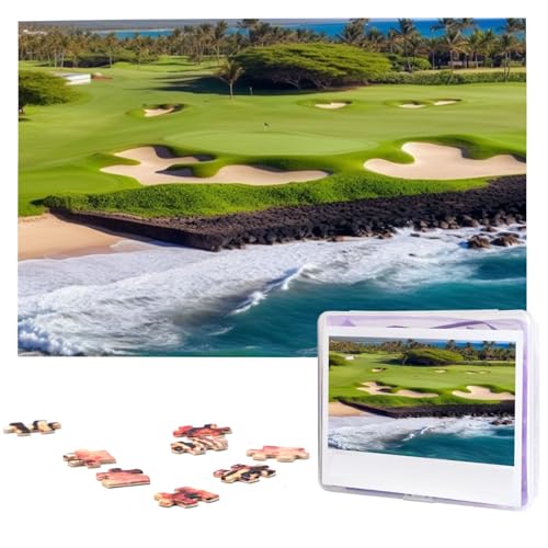 Hawaii Beach Golfplatz-Puzzles 1000 Teile, Puzzle aus Fotos, herausforderndes Puzzle für Erwachsene, personalisierte Holzpuzzle, Geschenke für Familie, Hochzeit, Geburtstag, 74,9 x 50 cm Hawaii Beach Golfplatz-Puzzles 1000 Teile, Puzzle aus Fotos, herausforderndes Puzzle für Erwachsene, personalisierte Holzpuzzle, Geschenke für Familie, Hochzeit, Geburtstag, 74,9 x 50 cm von FHEDVBN