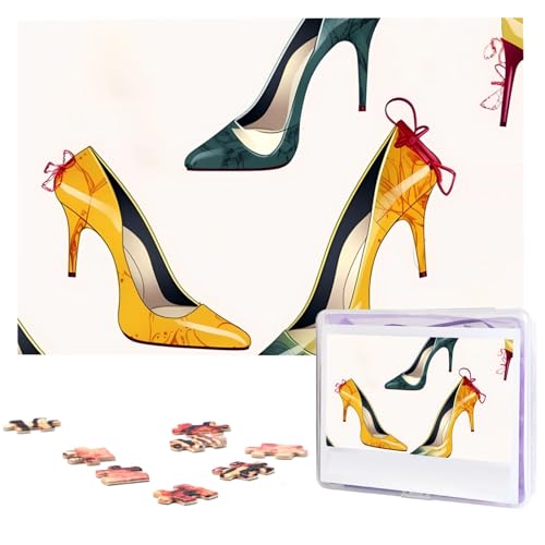 High Heel Schuhe Puzzles 1000 Teile, Puzzle aus Fotos, herausforderndes Puzzle für Erwachsene, personalisierte Holzpuzzle Geschenke für Familie, Hochzeit Geburtstag, 74,9 x 50 cm High Heel Schuhe Puzzles 1000 Teile, Puzzle aus Fotos, herausforderndes Puzzle für Erwachsene, personalisierte Holzpuzzle Geschenke für Familie, Hochzeit Geburtstag, 74,9 x 50 cm von FHEDVBN