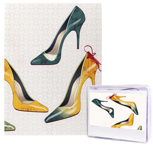 High Heel Schuhe Puzzles 500 Teile, Puzzle aus Fotos, herausforderndes Puzzle für Erwachsene, personalisierte Holzpuzzle Geschenke für Familie, Hochzeit Geburtstag, 51,8 x 38,1 cm High Heel Schuhe Puzzles 500 Teile, Puzzle aus Fotos, herausforderndes Puzzle für Erwachsene, personalisierte Holzpuzzle Geschenke für Familie, Hochzeit Geburtstag, 51,8 x 38,1 cm von FHEDVBN