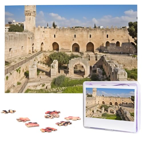 Israel at The Tower of David Puzzles 1000 Pieces Jigsaw Puzzle from Photos, Challenging Puzzle for Adults, Personalized Wooden Puzzle Gifts for Family, Wedding Birthday 74.9 cmx50.0 cm von FHEDVBN