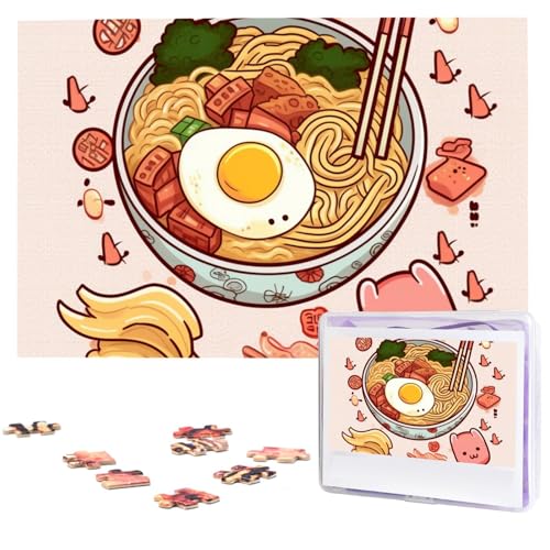 Leckere süße Ramen Puzzles 1000 Teile, Puzzle aus Fotos, herausforderndes Puzzle für Erwachsene, personalisierte Holzpuzzle-Geschenke für Familie, Hochzeit, Geburtstag, 74,9 x 50 cm Leckere süße Ramen Puzzles 1000 Teile, Puzzle aus Fotos, herausforderndes Puzzle für Erwachsene, personalisierte Holzpuzzle-Geschenke für Familie, Hochzeit, Geburtstag, 74,9 x 50 cm von FHEDVBN