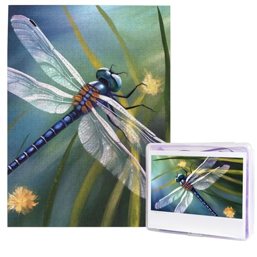 Libellen-Malpuzzles 500 Teile, Puzzle aus Fotos, herausforderndes Puzzle für Erwachsene, personalisierte Holzpuzzle-Geschenke für Familie, Hochzeit, Geburtstag, 51,8 x 38,1 cm Libellen-Malpuzzles 500 Teile, Puzzle aus Fotos, herausforderndes Puzzle für Erwachsene, personalisierte Holzpuzzle-Geschenke für Familie, Hochzeit, Geburtstag, 51,8 x 38,1 cm von FHEDVBN