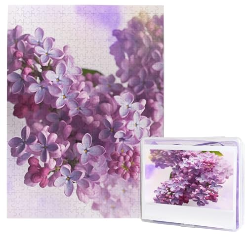Lilac Flowers Puzzles 500 Teile, Puzzle aus Fotos, herausforderndes Puzzle für Erwachsene, personalisierte Holzpuzzle-Geschenke für Familie, Hochzeit, Geburtstag, 51,8 x 38,1 cm Lilac Flowers Puzzles 500 Teile, Puzzle aus Fotos, herausforderndes Puzzle für Erwachsene, personalisierte Holzpuzzle-Geschenke für Familie, Hochzeit, Geburtstag, 51,8 x 38,1 cm von FHEDVBN