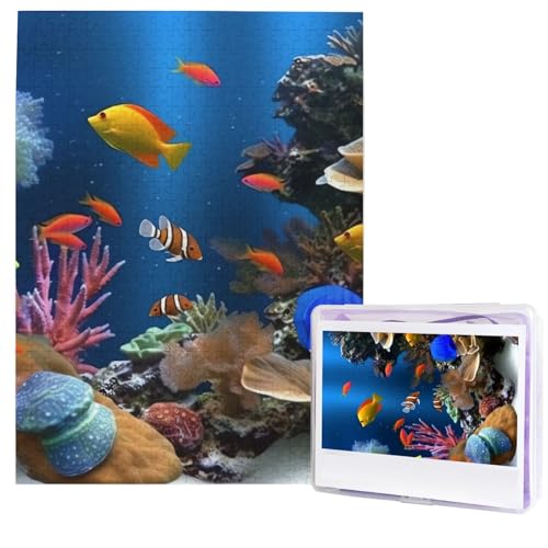 Marine Life Puzzles 500 Teile, Puzzle aus Fotos, herausforderndes Puzzle für Erwachsene, personalisierte Holzpuzzle Geschenke für Familie, Hochzeit Geburtstag, 51,8 x 38,1 cm Marine Life Puzzles 500 Teile, Puzzle aus Fotos, herausforderndes Puzzle für Erwachsene, personalisierte Holzpuzzle Geschenke für Familie, Hochzeit Geburtstag, 51,8 x 38,1 cm von FHEDVBN